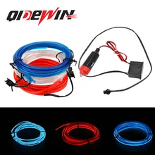 Car Interior Led Decorative Lamp EL Wiring Neon Strip For Auto Flexible Ambient Light Cigarette Drive Atmosphere Light