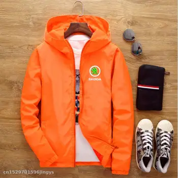 

2020 zipper racing jacket Men's Windproof Hooded Suit Windbreaker Sweatshirts Hip Hop Slim Fit jacket