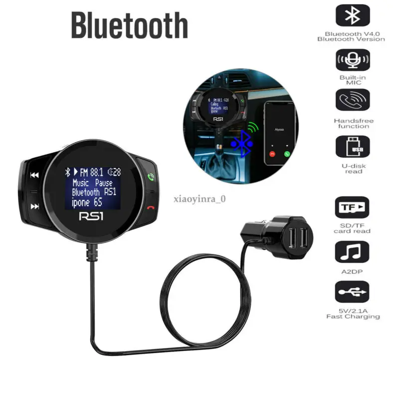 Авто Hands Free Bluetooth беспроводной автомобильный вспомогательный аудиоресивер fm-адаптер USB зарядное устройство