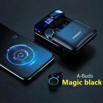 

PISEN Bluetooth Wireless Headsets With Microphone NFC Rotation In-Ear Bluetooth Earphone Noise Canceling LED Indicator LE001+