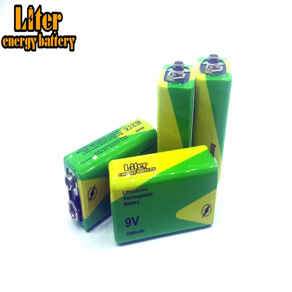 1/2/4x4,8x2,6x1,7 см металл-гидридных или никель Батарея 9 V 1200 мА/ч, долгий срок службы Батарея замена 9 V 1200mAh дыма сигнализации игрушки акумуляторная батарея