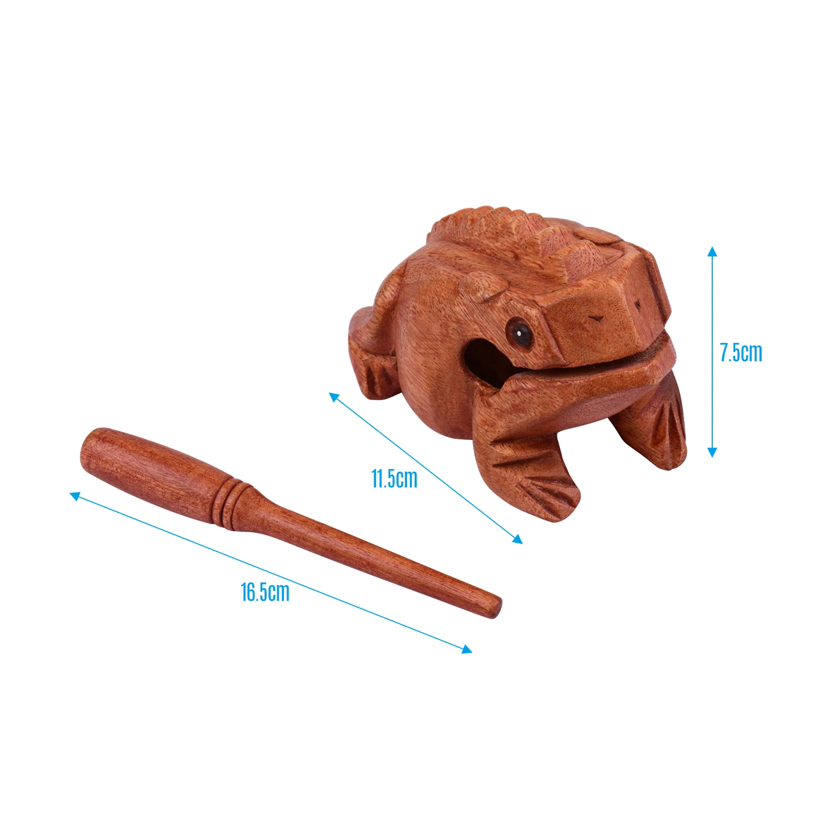 SOURBAN Wood Frog Guiro Rasp Stress Relief Toy Kid Musical Toy 