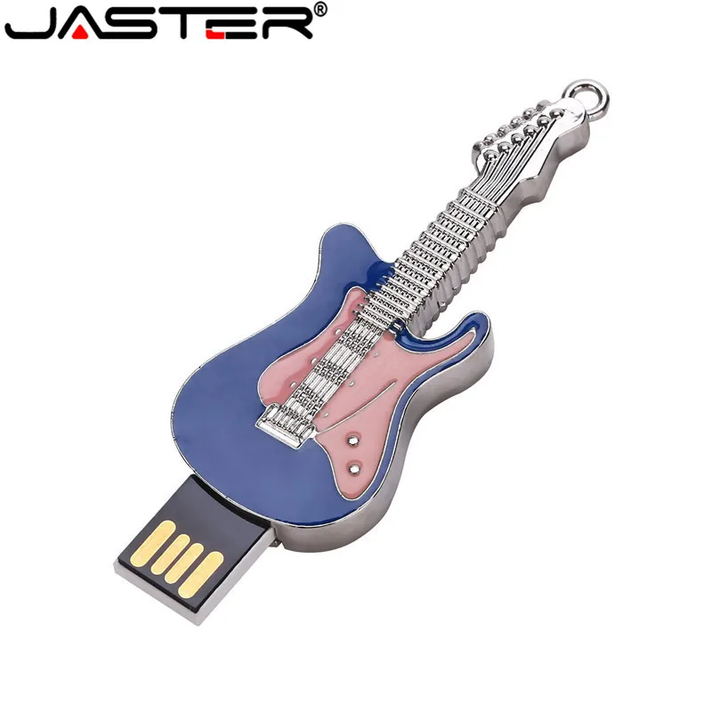 Металлический usb флеш накопитель JASTER в виде гитары музыкальной флешка 4 ГБ 8 16 32 64