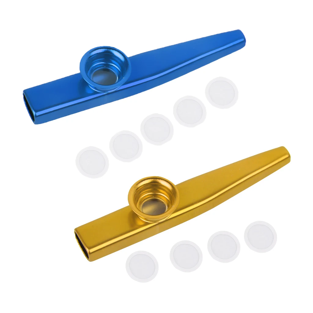 Прочный 2x алюминиевый казу из сплава гармоника Флейта с диафрагмой kazoo