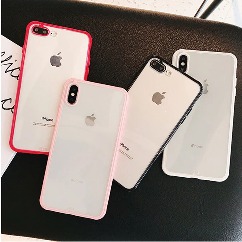 Противоударный Прозрачный чехол для телефона iPhone 11 Pro Max 6s 7 8 Plus XR XS X Прозрачная