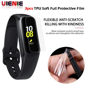 

3pcs TPU Soft Full Protective Film For Samsung watch Galaxy Fit R370 Smart Wristband Screen Protector Cover