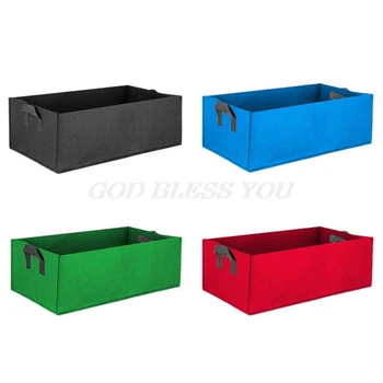 

4pcs Large Rectangular Vegetable Grow Bags Garden Nursery Planting Flower Pot Drop Shipping