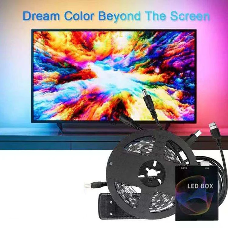 5050 LED Strip Light RGB PC Desktop TV Dream Smart Screen Monitor Backlight USB 