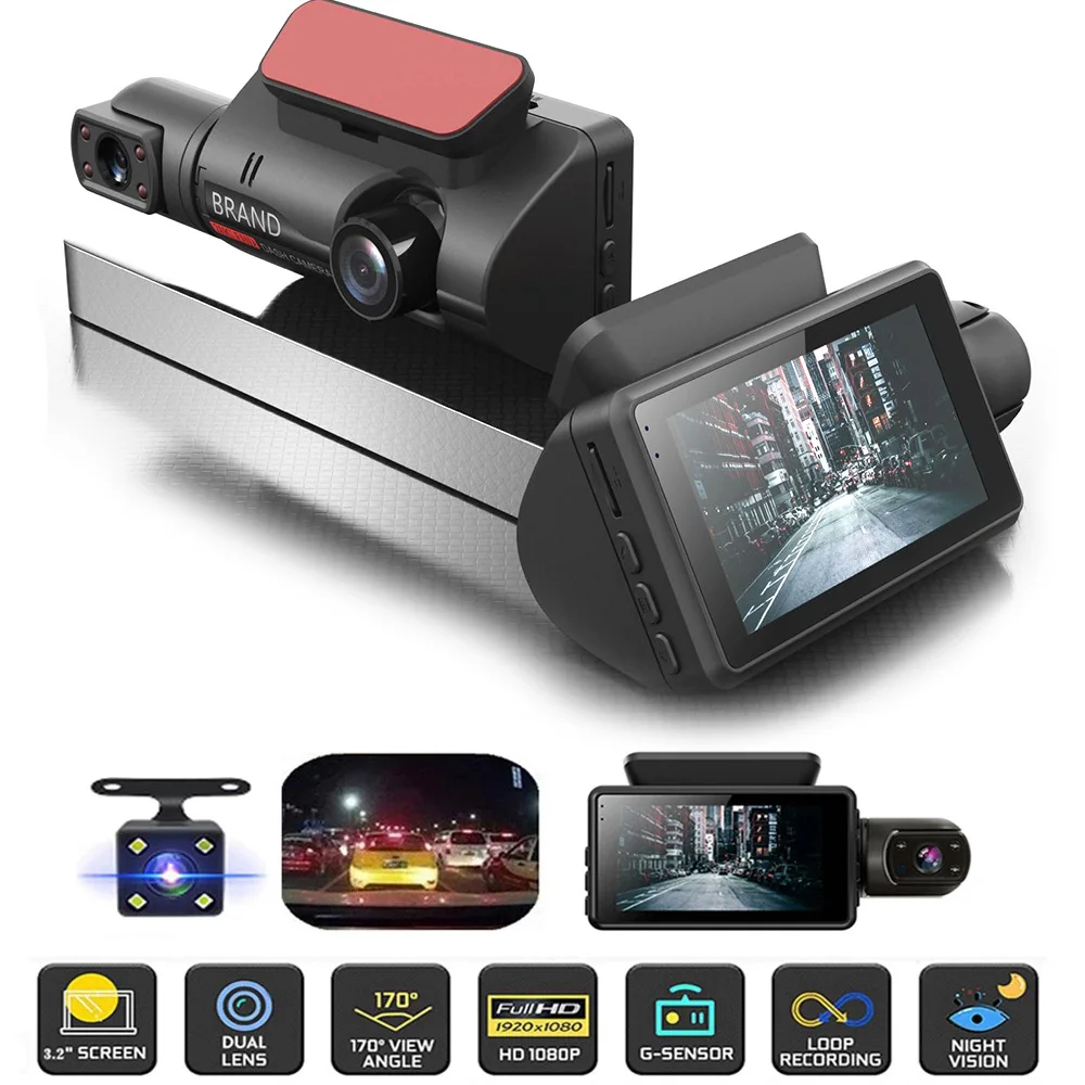 M8 Dual Lens Dash Cam Car Camera HD 1080P WIFI Video Recorder Dashcam  3.16-inch Night Vision Driving Recoder Black Box Car DVR - AliExpress