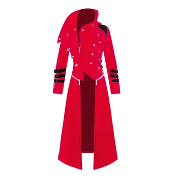 

2019 NEW Men Cosplay Costume Party Vintage Royal Style Trench Coats Retro Gothic Steampunk Long Coats Gentlemen Costume