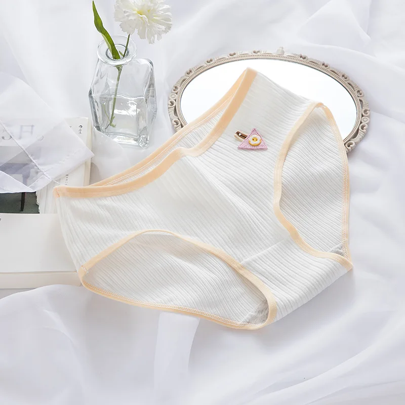 New 6pcs Teenage Briefs Striped Underpants Young Girl Underwear Comfortable Cotton Panties Kids Clothing12