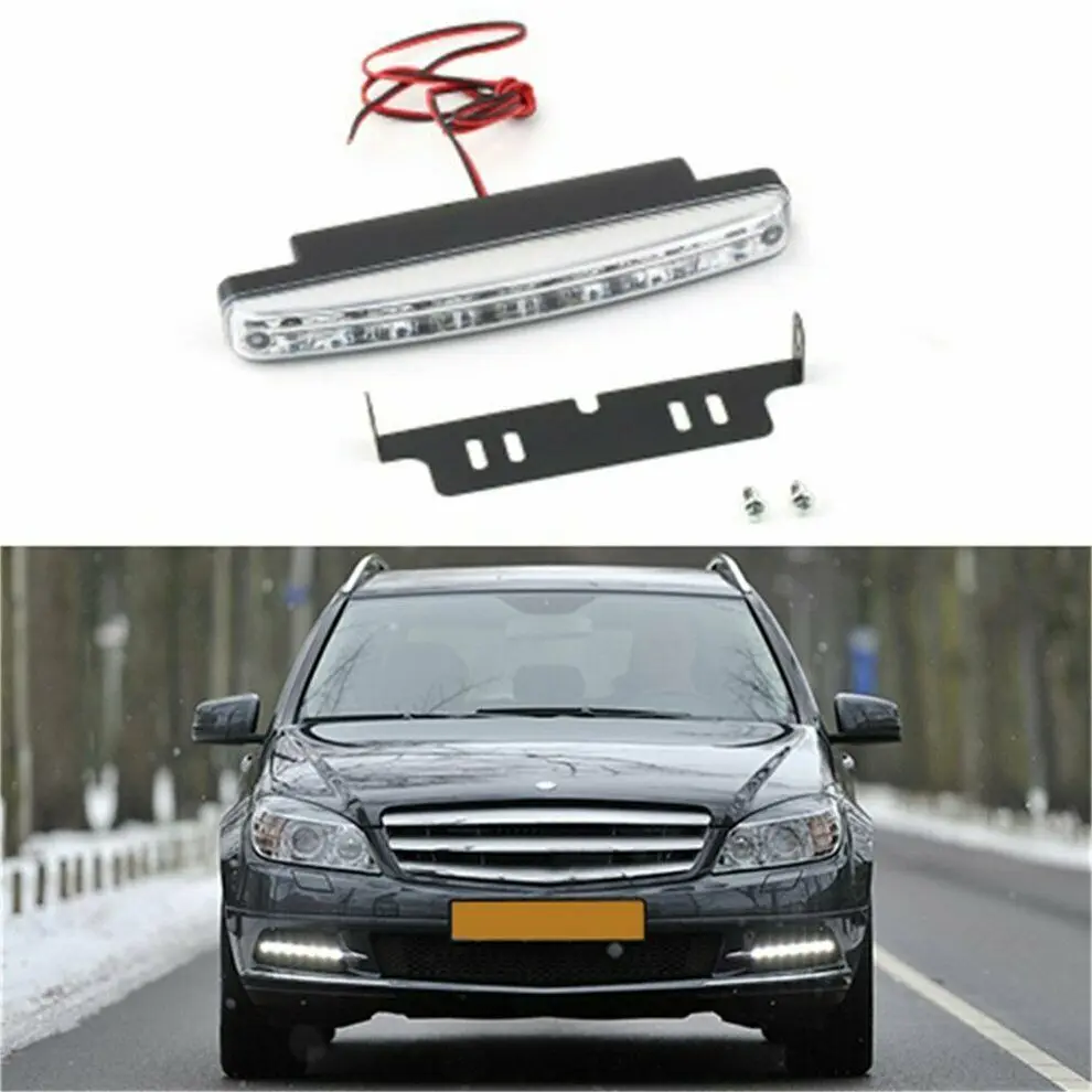 

High Quality 6000K Car Led Daytime Driving Running Light 8LED DRL Car Fog Lamp Waterproof White Light DC 12V Universal