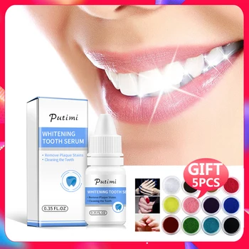 

PUTIMI Teeth Whitening Essence Powder Oral Hygiene Cleaning Serum Removes Plaque Stains Removal Tooth Bleaching Dental Tool