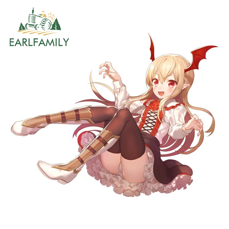 Earlfamily 13Cm X 10.3Cm For Granblue Fantasy Car Stickers Scratch-Proof Creative Decals Waterproof Caravan Vehicle Car Label