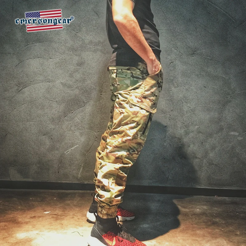 Брюки Emersongear мужские спортивные штаны Camoflage модные тактические брюки с ремешком