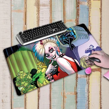 

large harley quinn High Quality Gaming Mouse Pad XL Large Carpet Mousepad Gamer Keyboard Mat White Lock Edge Mousepad