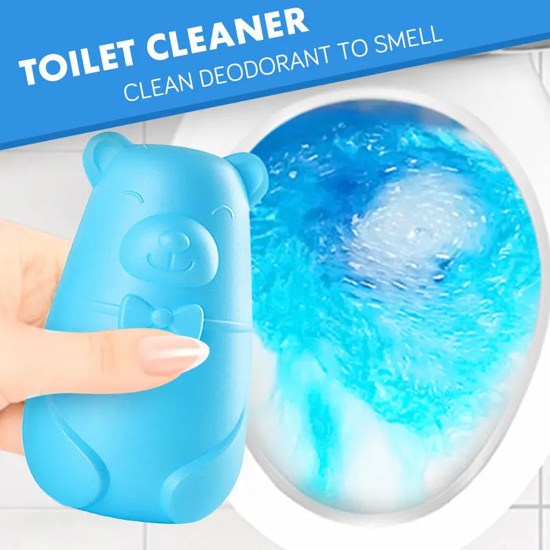 

Household Toilet Cleaner Magic Automatic Flush Toilet Cleaner Helper Blue Bubble Cleaning Deodorizes Descaling 3 Months Use