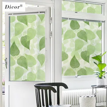 

DICOR Genuine BLT2857 Glass Window Film Leaves Privacy Glass Stickers Heat Transfer Vinyl Glass Door Sticker Summer Fashion 2020