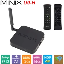 MINIX NEO U9-H Android 7,1 tv Amlogic S912-H Восьмиядерный Smart tv Box 2 ГБ DDR3 16 ГБ+ NEO A3 Voice Air mouse 4K HDR wifi телеприставка