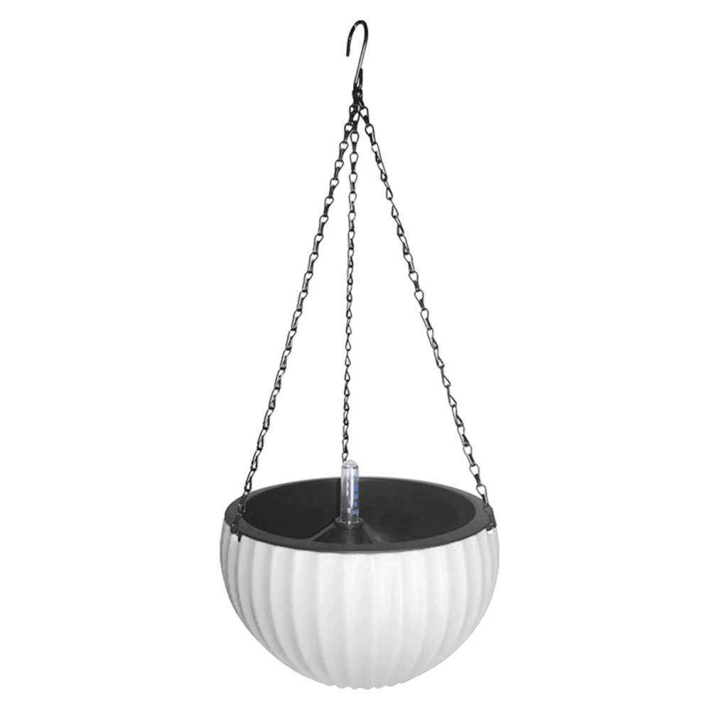 Automatic Water Suction Hanging Plant Pot Round Flower Pots Decorative Thickened Basket Home Garden | Дом и сад