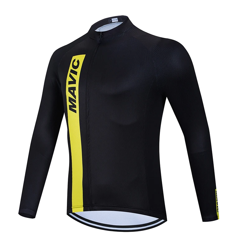 Mavic зимние термальные флисовые велосипедные майки с длинным рукавом Ropa Ciclismo MTB велосипед Рок гоночный велосипед одежда - Цвет: 4