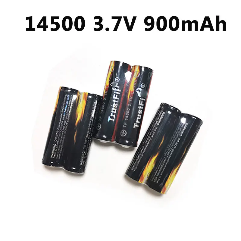 10 шт. реальная емкость Подлинная 14500 батарея 3 7 v 900mah перезаряжаемая литий-ионная