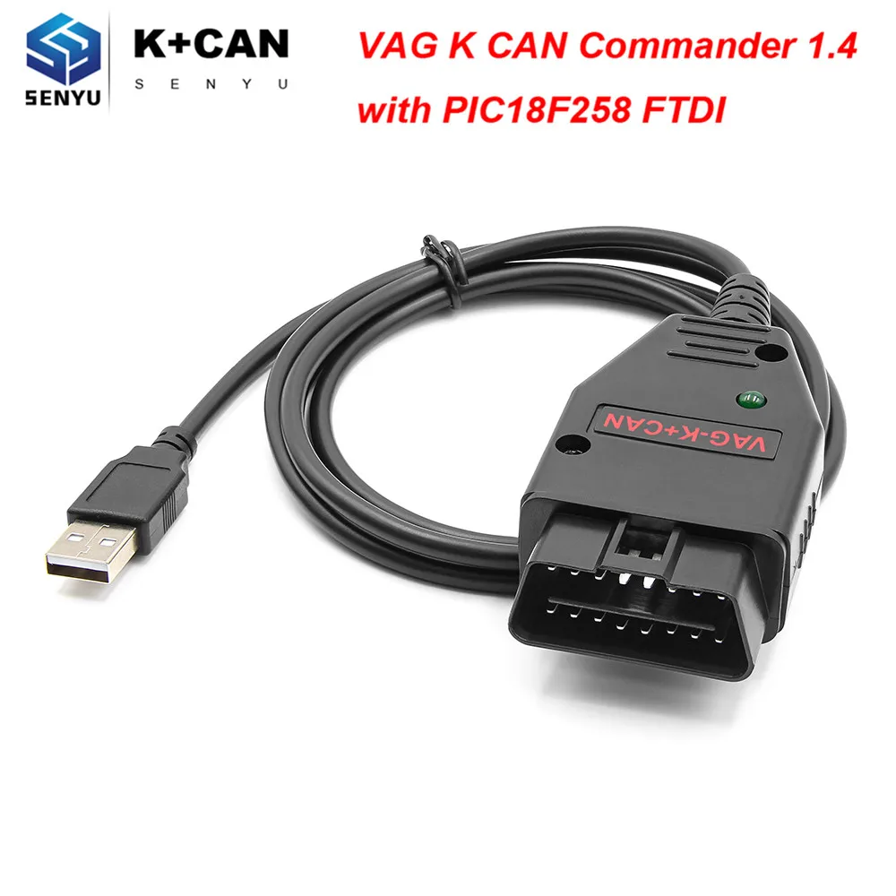 Для VW / SKODA AUDI SEAT VAG K + CAN Commander 1 4 с чипом PIC18F25K80 OBD2 Диагностический кабель 16