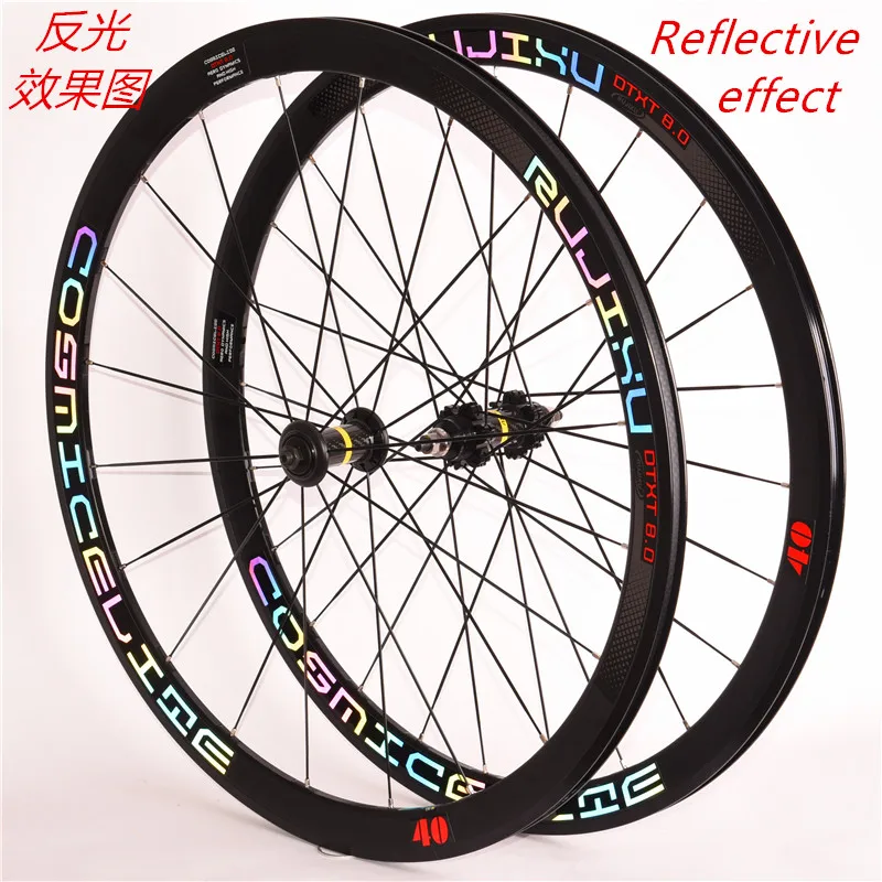 700c 40mm Fixed Gear Wheelset Track Bicycle Carbon Hub Aluminum Alloy