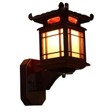 Ретро Китайский настенный светильник для спальни гостиной, антикварная резьба по дереву Parchme, лампа для коридора, кафе, настенный светильник E27, бра