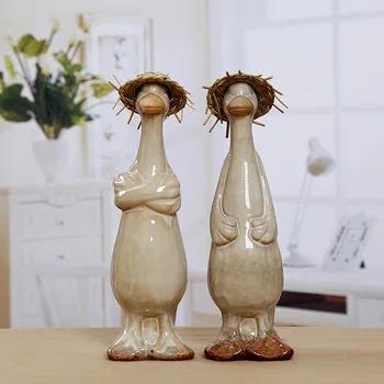 

Household decoration, high temperature ceramic kiln crafts farmer duck series