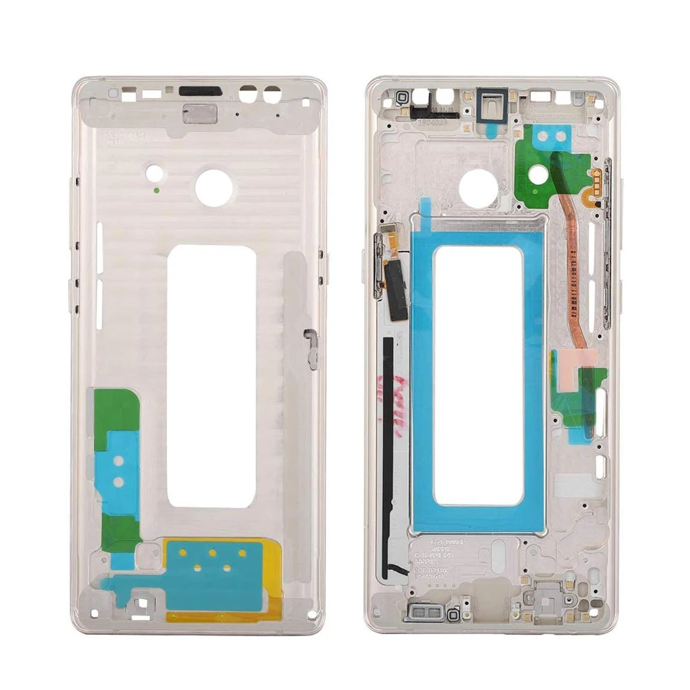 10Pcs For Samsung Galaxy Note 8 N950 Middle Frame Midplate Bezel Chassis Housing with Side Button SIM Card Tray Replacement