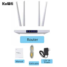 KuWFi – routeur 4G LTE CPE débloqué FDD/TDD, carte SIM, CAT4, 150Mbps, supporte 32 utilisateurs de Wifi avec Port RJ45 WAN/LAN