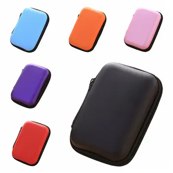 

Mini Zipper Hard Headphone Case Portable Earbuds Pouch box Square Earphone Storage Bag Protective USB Cable Organizer