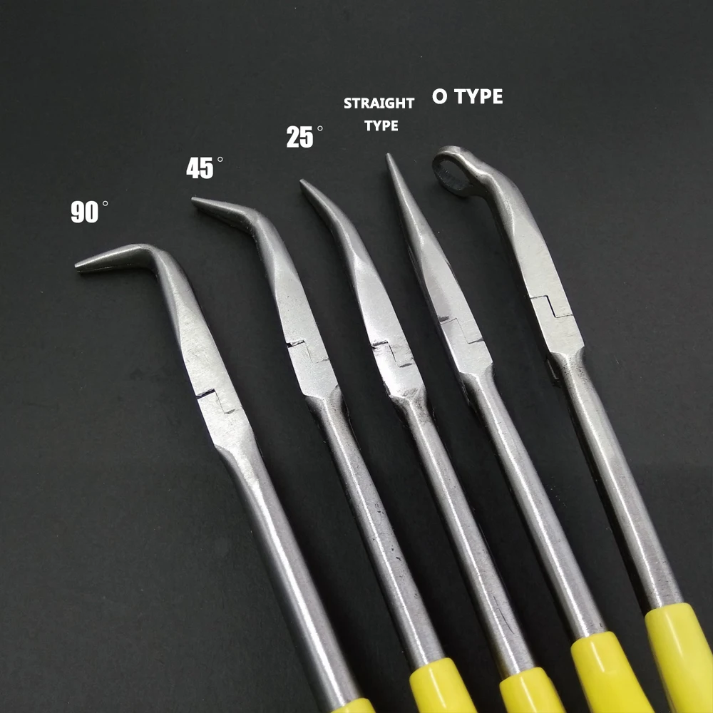 11 Extra Long Reach Nose Duckbill Pliers 90 /45/25 Degree Straight Needle  O-type Multitool Hand Tool Antirust Hardware