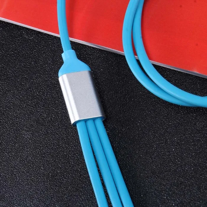 3 в 1 1,2 м СВЕТОДИОДНЫЙ модуль панели управления usb type-C для зарядки Lightning кабели для iPhone samsung Xiaomi Hi 888