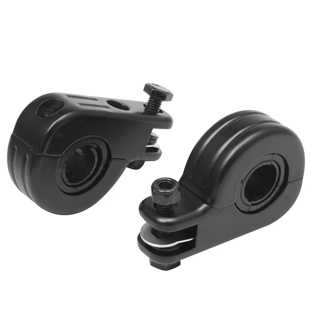 Black Motorcycle Accessories Motor Foot Pegs Footrest Mounting Kit Fit For Harley 1-1/4"1.25"Highway Bars