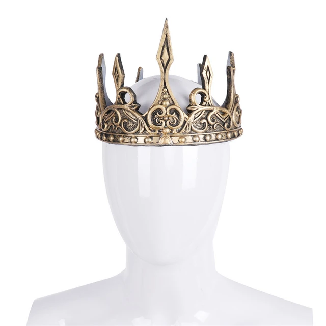 Unisex King Crown Headband Halloween Full Circle Crown Imperial Costume  Hair Accessory Party Anime Exhibition Accessories