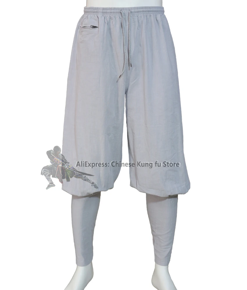 High Quality Soft Cotton Buddhist Shaolin Monk Kung fu Pants Tai 
