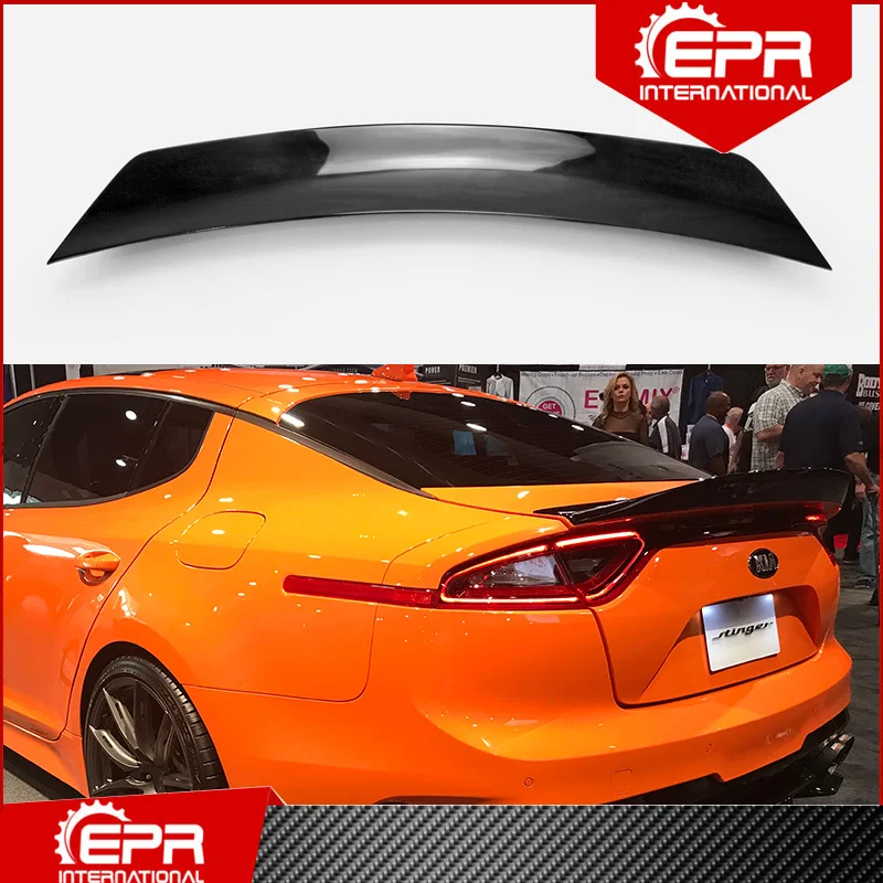 Задний спойлер из стекловолокна и для Kia Stinger EPA стеклянный багажник комплект