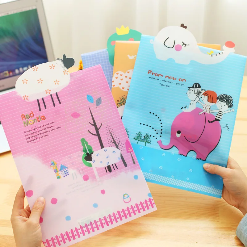 

1PCS New Animal park cartoon file bag A4 file information bag File cover student stationary school office supply