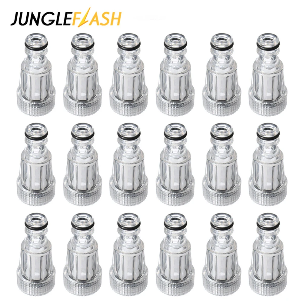 JUNGLEFLASH 50PCS Car Cleaning Washing Machine Filter High Pressure Washers Plastic Reusable Water Filter For Karcher K2-K7