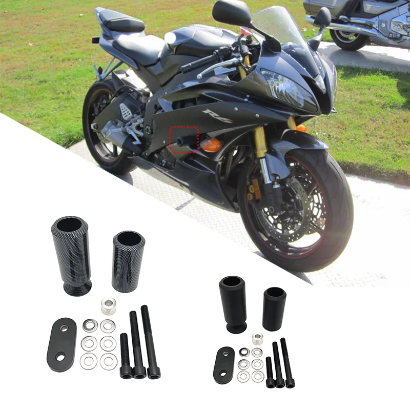 Gør det godt husdyr pedicab For Yamaha Yzf R6 Yzfr6 Yzf-r6 2006 2007 Motorcycle Accessories No Cut  Black Carbon Frame Sliders Crash Falling Protection Pad - Covers &  Ornamental Mouldings - AliExpress