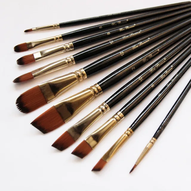 Marie's Paint Brush Set Art Pinceles Para Acrilico Y Oleo Watercolor  Gouache Paint Brushes Arte Nylon Hair Painting Brush Set - Paint Brushes -  AliExpress