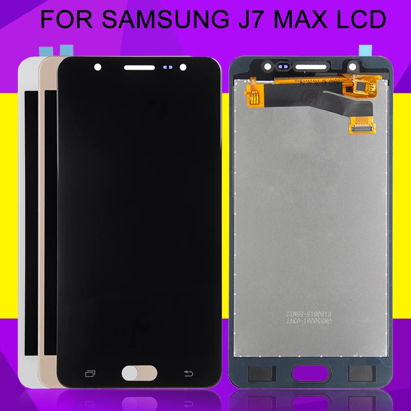 

HH Adjust Brightness For Samsung Galaxy G615 LCD J7Max G615 Display Touch Screen Digitizer Assembly J7 Max Lcd Free Shipping