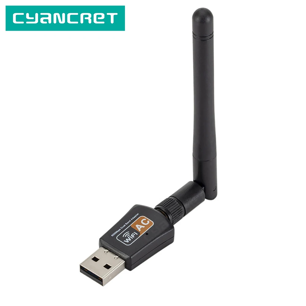 Беспроводная сетевая карта Usb Wi-Fi ресивер с Notatable антенной двухдиапазонный 2 4G и 600M