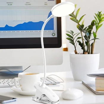 

1200mAH/2500mAH LED USB Charging 3 Modes Clip Desk Lamp Eye Protection Reading Study Light USB Charge