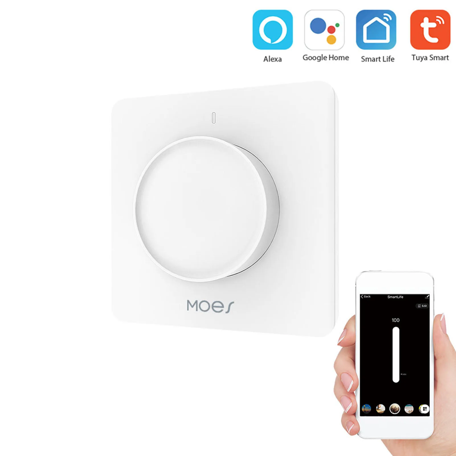 EDM 1WAA EU Tuya Wifi Rotierenden Licht Dimmer Schalter Timer Zeitplan