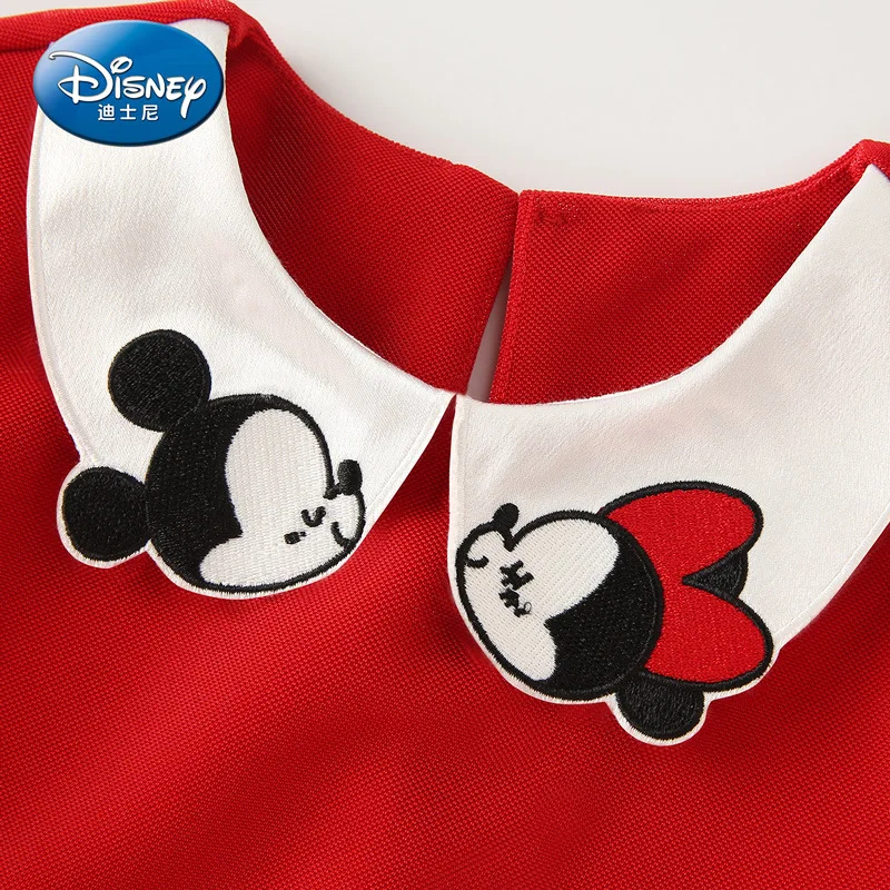 Disney/Детское платье года; модное платье принцессы с длинными рукавами и рисунком рисовой мыши; платье для девочек; платье с капюшоном