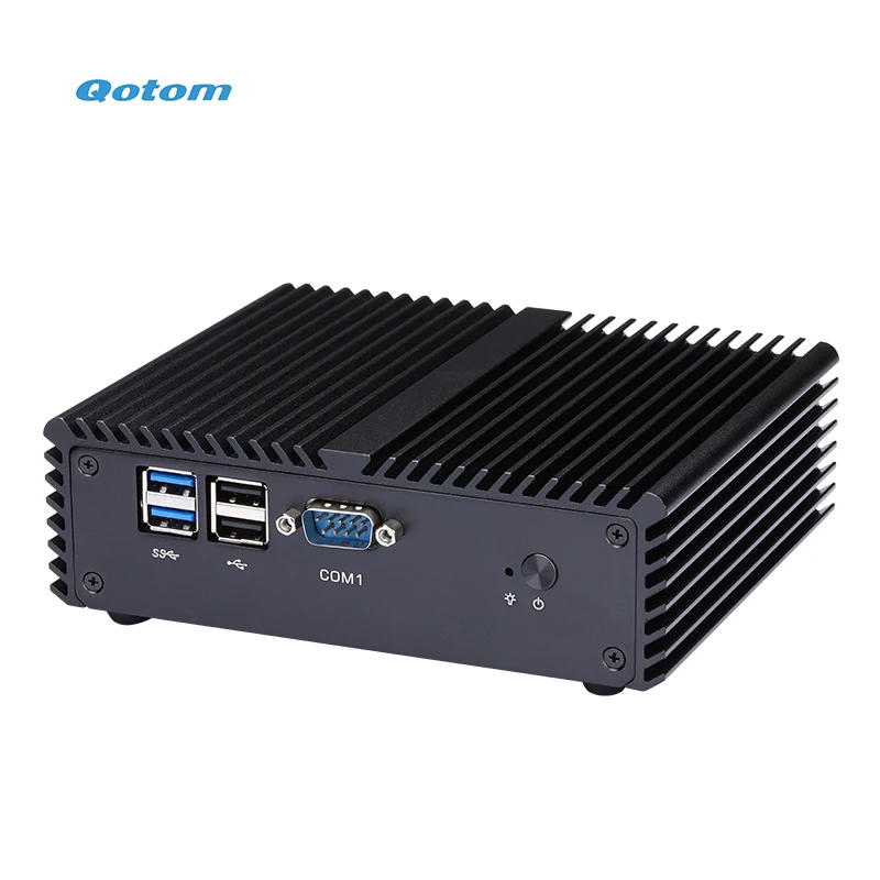 Dual LAN Fanless Qotom Mini PC Core i3-5005U Processor Onboard 4x RS-232 Ports Running 24/7 5