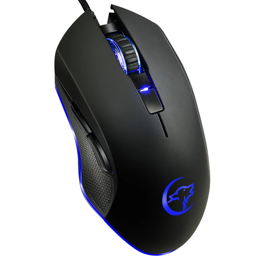 RGB Wired Gaming Mouse, Backlit Ergonomic Mice with Colorful Backlight modes up to 3200 DPI for PC Gamers